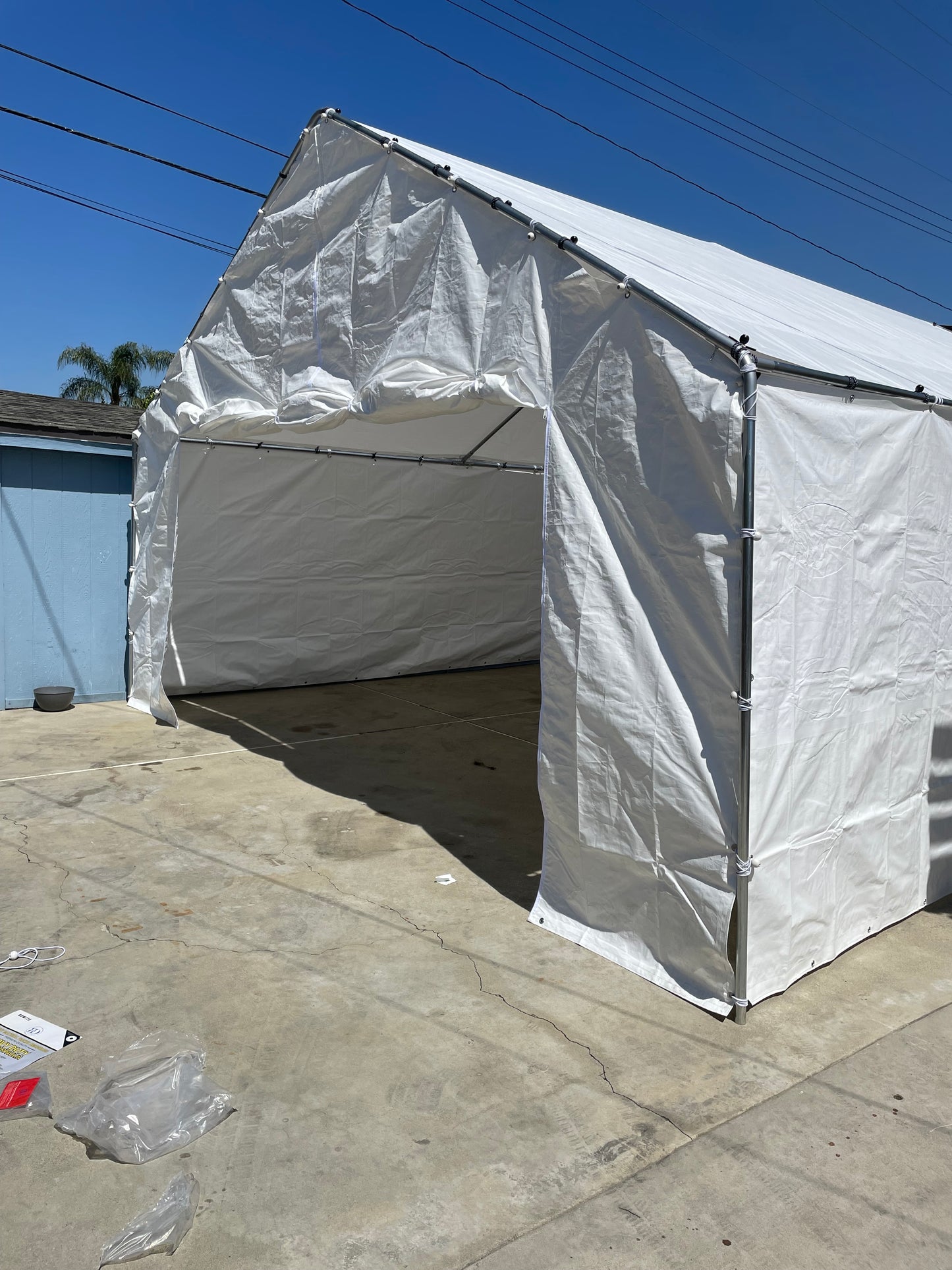 20ft wide Front end panel w/zipper